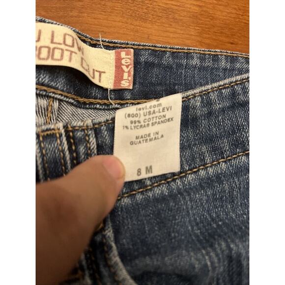 Womens LEVIS 525 Perfect Waist Boot Cut Stretch Jeans Size 8M - Picture 4 of 6